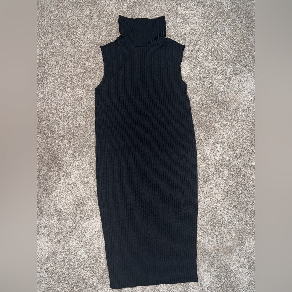 Boohoo Maternity Black Sleeveless Midi Dress